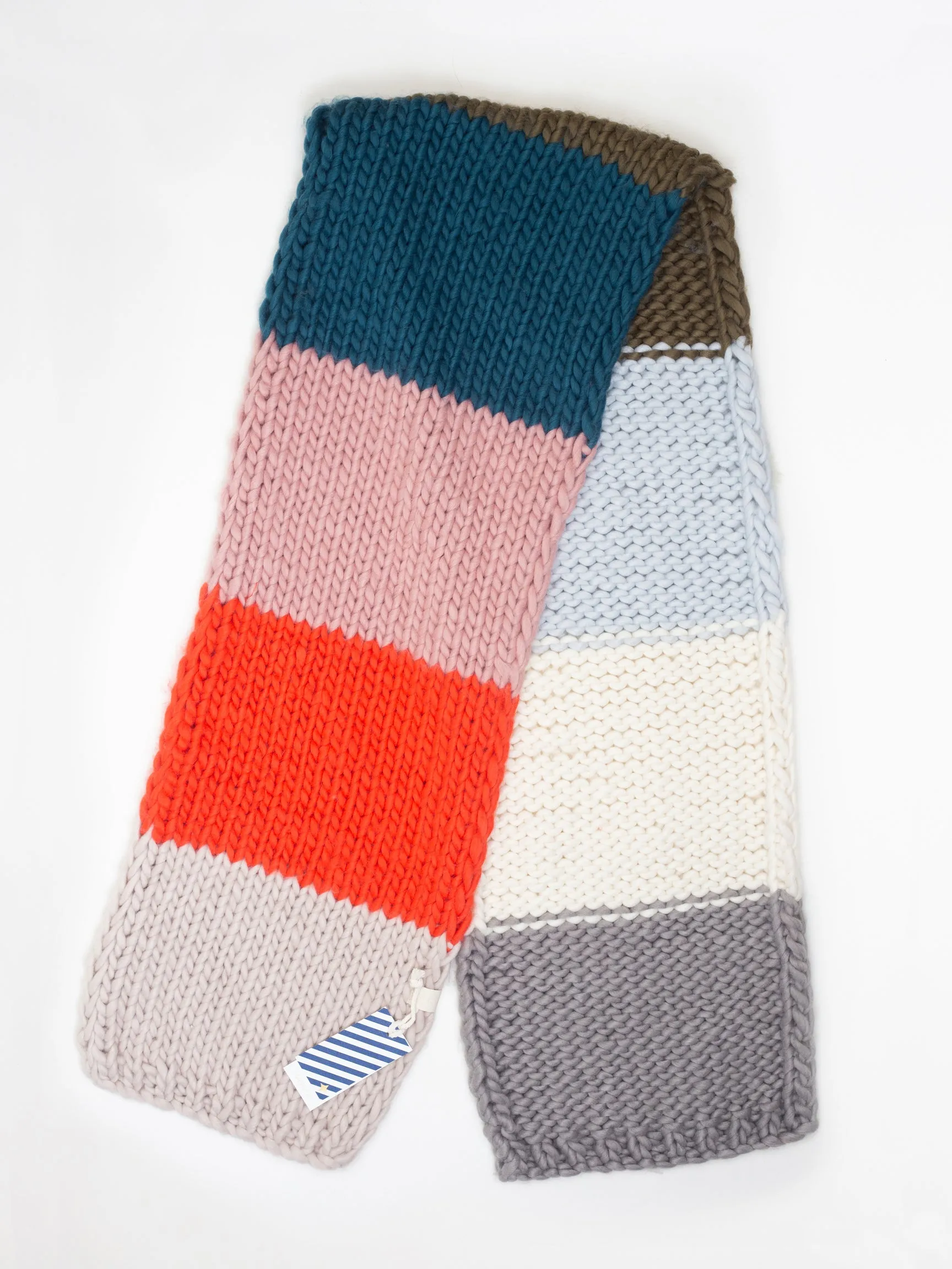 MerSea - Chunky Knit Striped Scarf - Multi