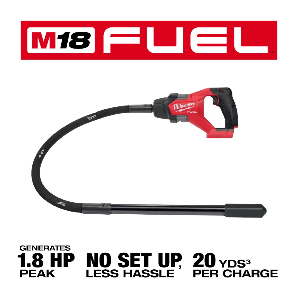 Milwaukee M18 Fuel 4ft Concrete Pencil Vibrator