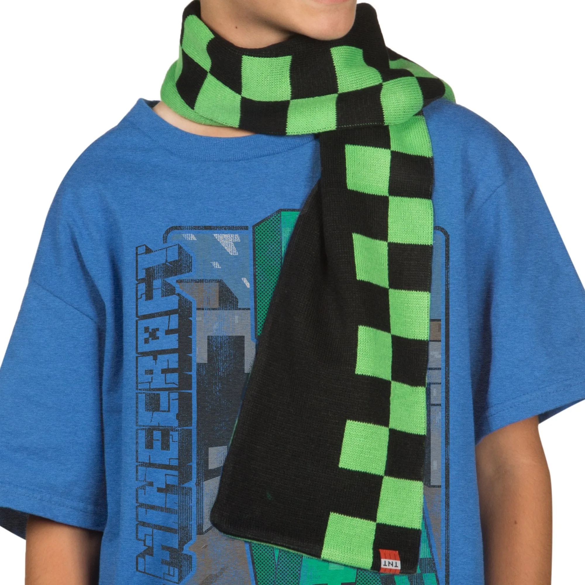 Minecraft Creeper Checkered Scarf