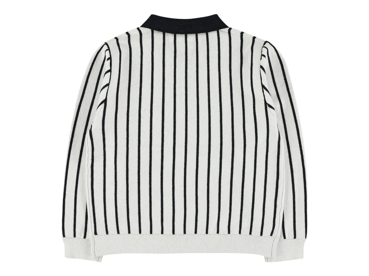Morley Boys Knitted Chalk/Black Polo