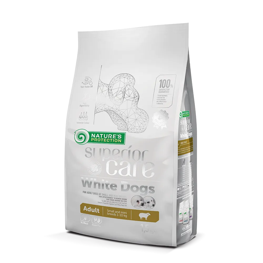 Nature's Protection Dog Superior Care White Dogs Small & Mini Breed Lamb 1.5kg