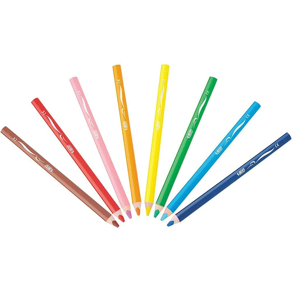(NET) Bic Kids Color Super Soft 8 Colors pencil sharpener / 8 Pieces