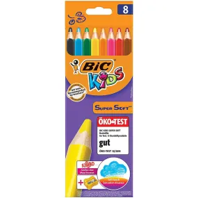 (NET) Bic Kids Color Super Soft 8 Colors pencil sharpener / 8 Pieces
