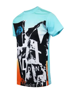 NEWSPAPER ROSE T-SHIRTS-S11051 (TEAL)