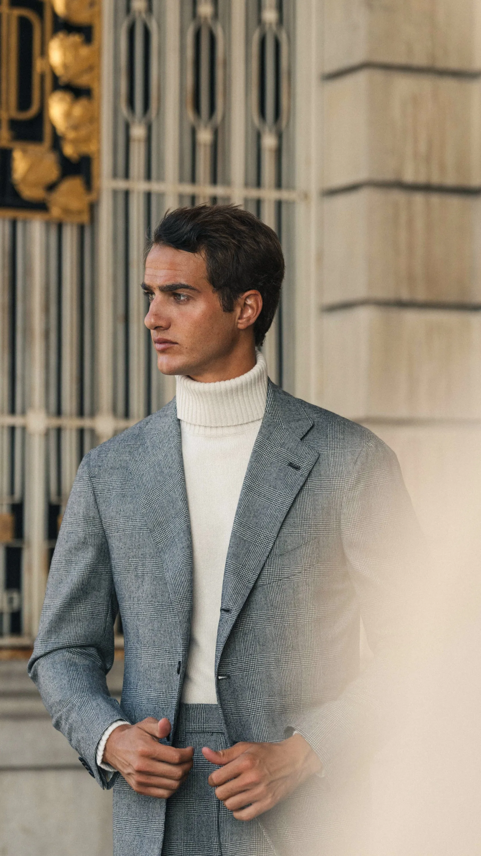Off-White Cashmere Turtleneck