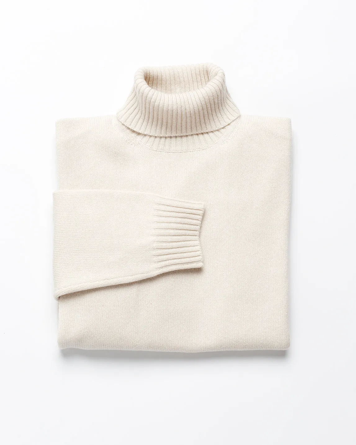 Off-White Cashmere Turtleneck