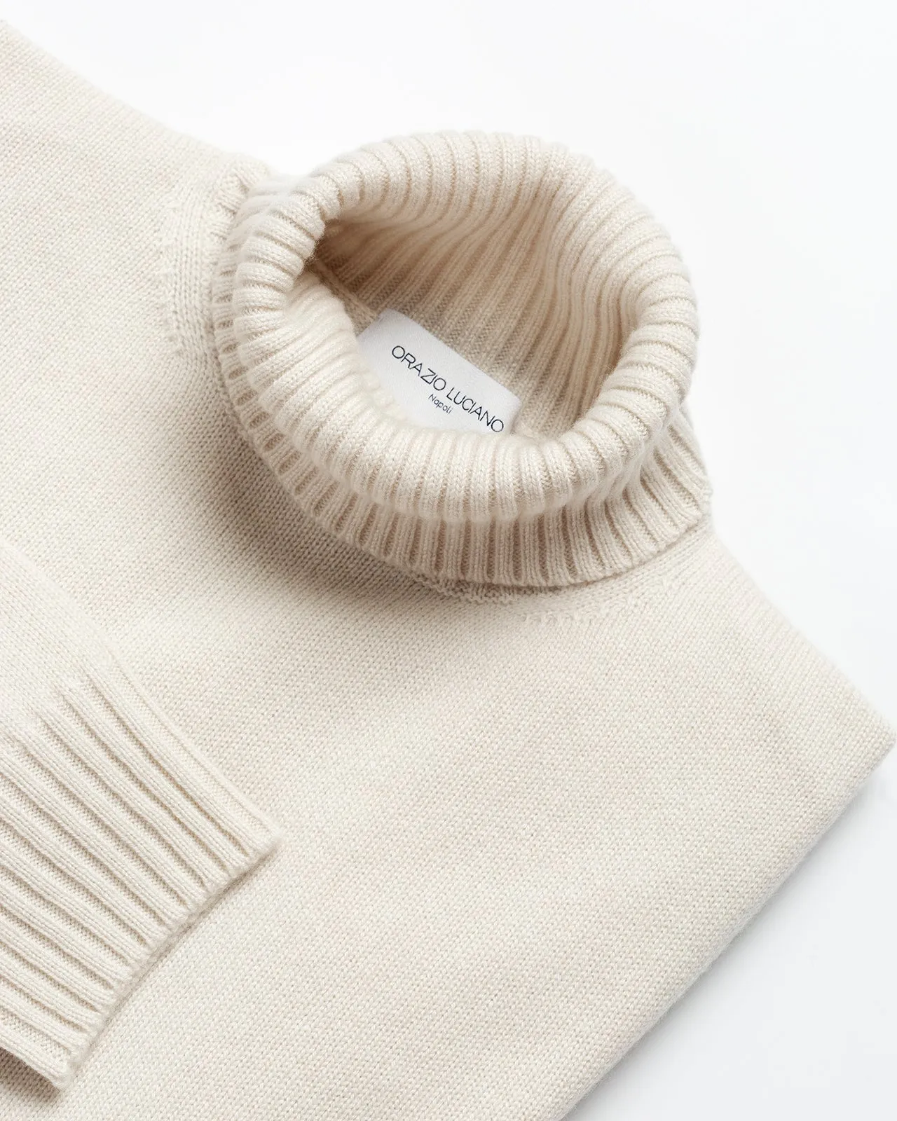 Off-White Cashmere Turtleneck