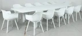 OSLO 13pc Aluminium Outdoor Extension Dining Set with Ace PP Chairs