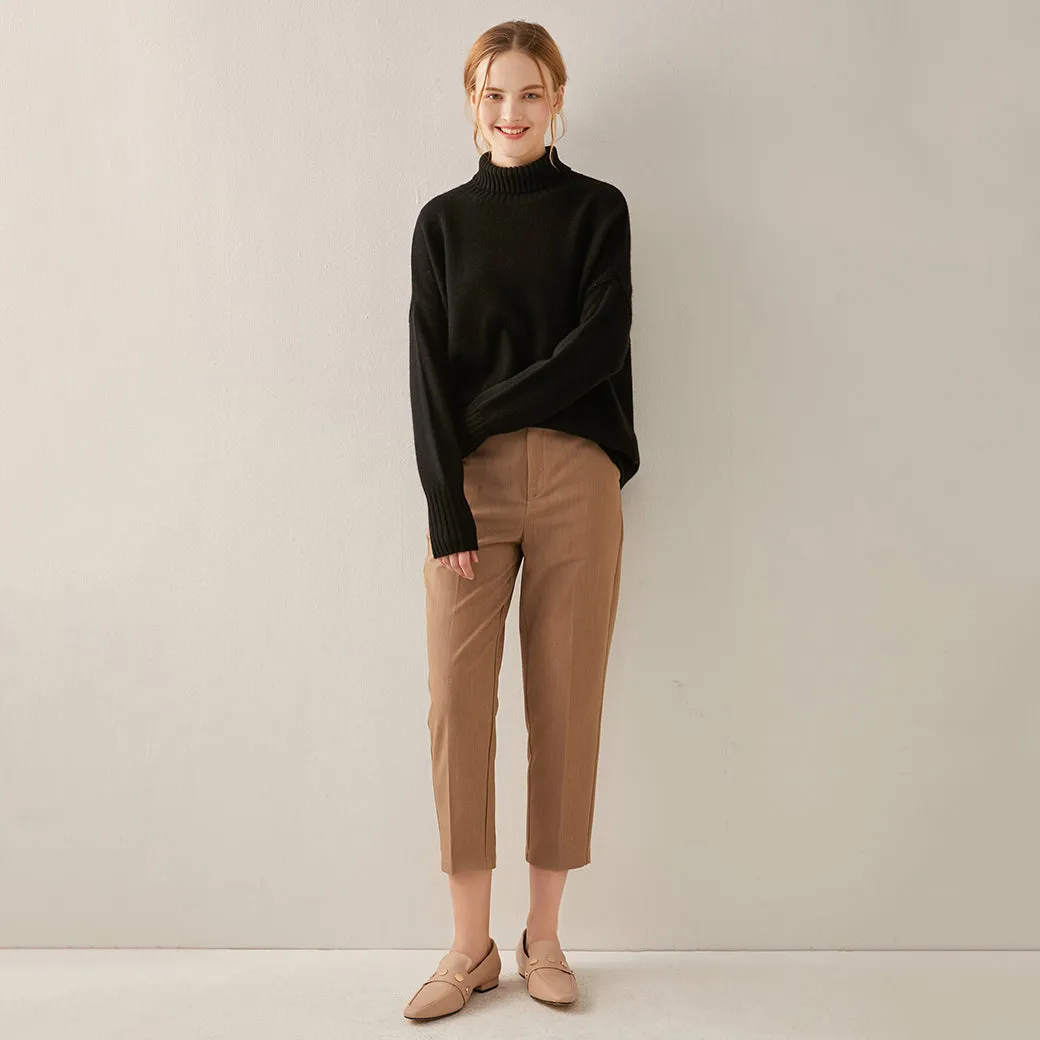 Oversized Cashmere Turtleneck Sweater Women CS012