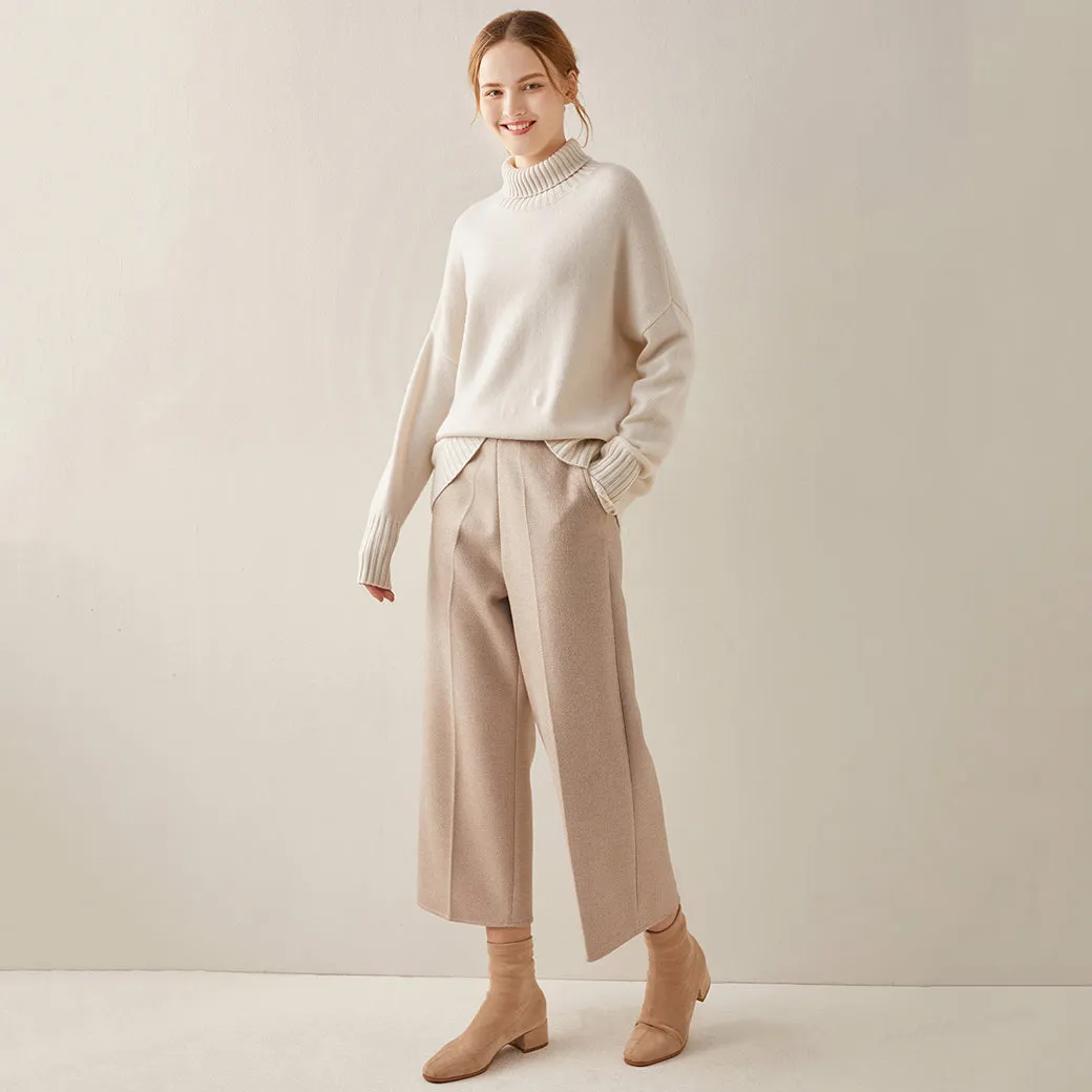 Oversized Cashmere Turtleneck Sweater Women CS012