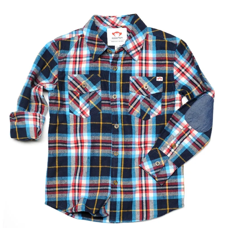 Peacoat Plaid Flannel Shirt