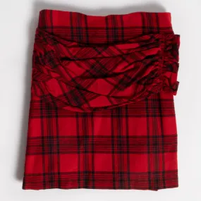 Plaid Ruffle Wrap Skirt
