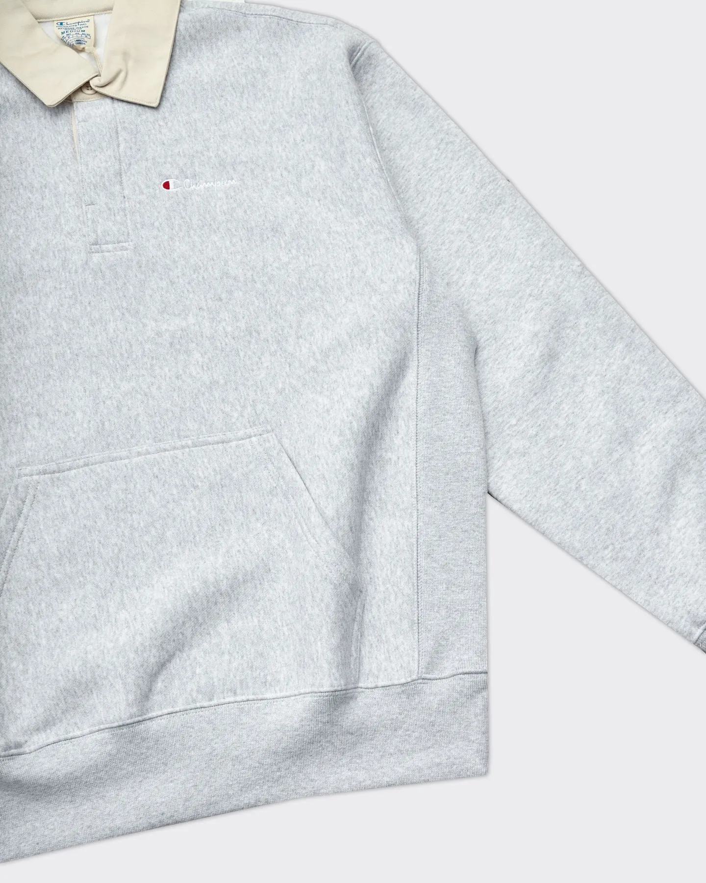 Polo Sweatshirt Reverse Weave Grigia