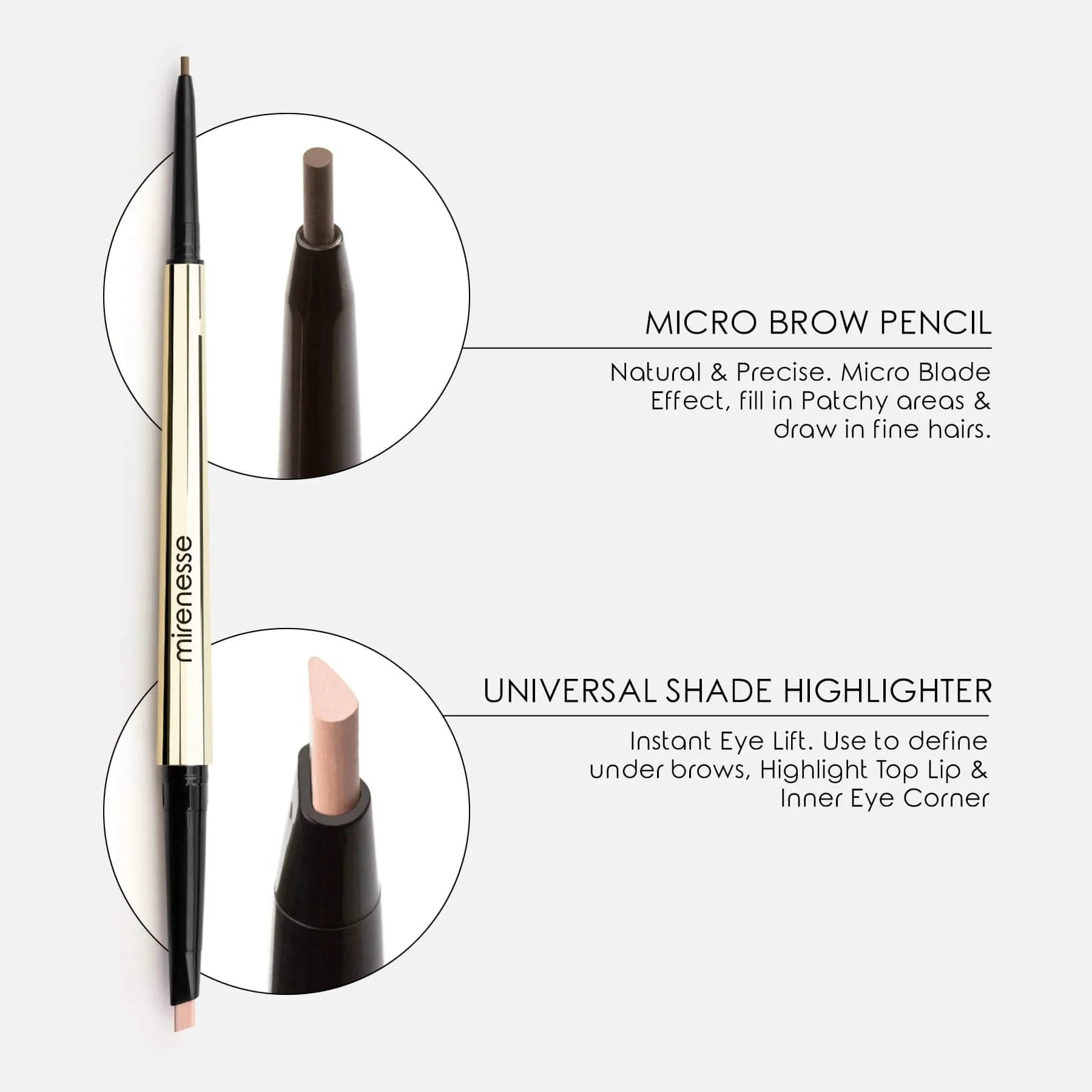 Pr- All Day Micro Brow Penceils  Highlighters Duets X3