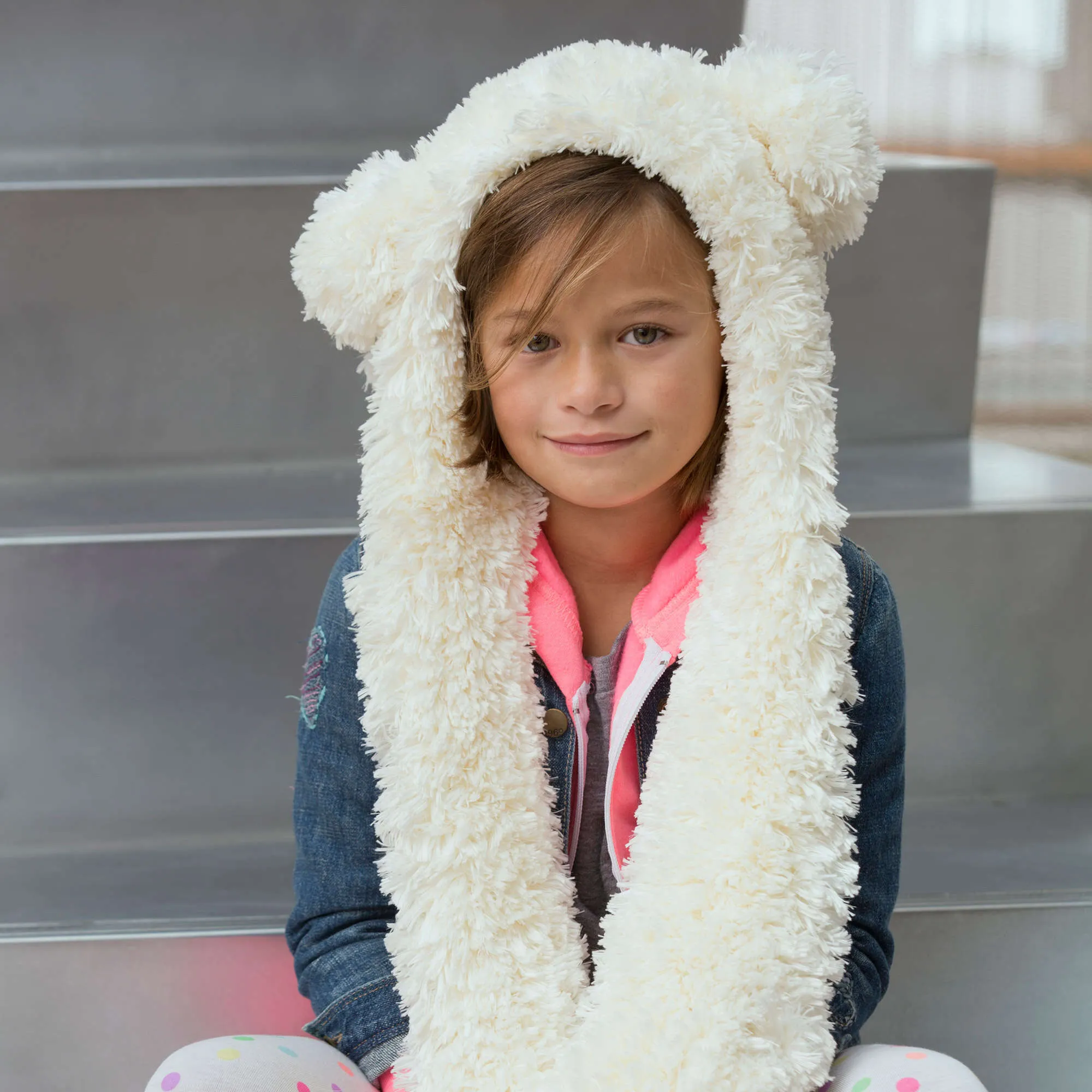 Red Heart Knit Child's Scoodie