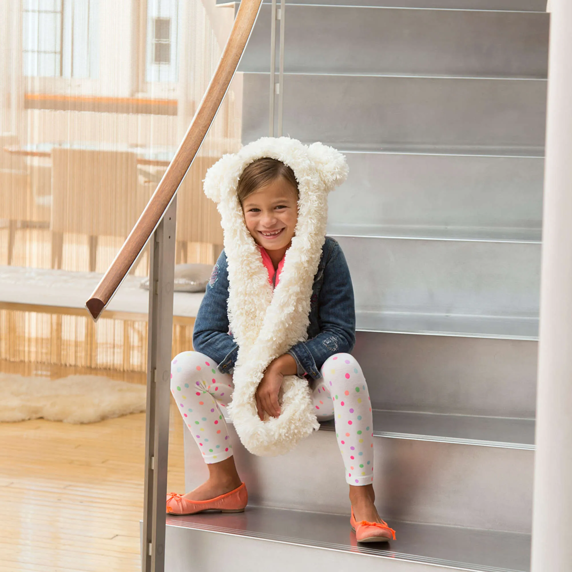 Red Heart Knit Child's Scoodie
