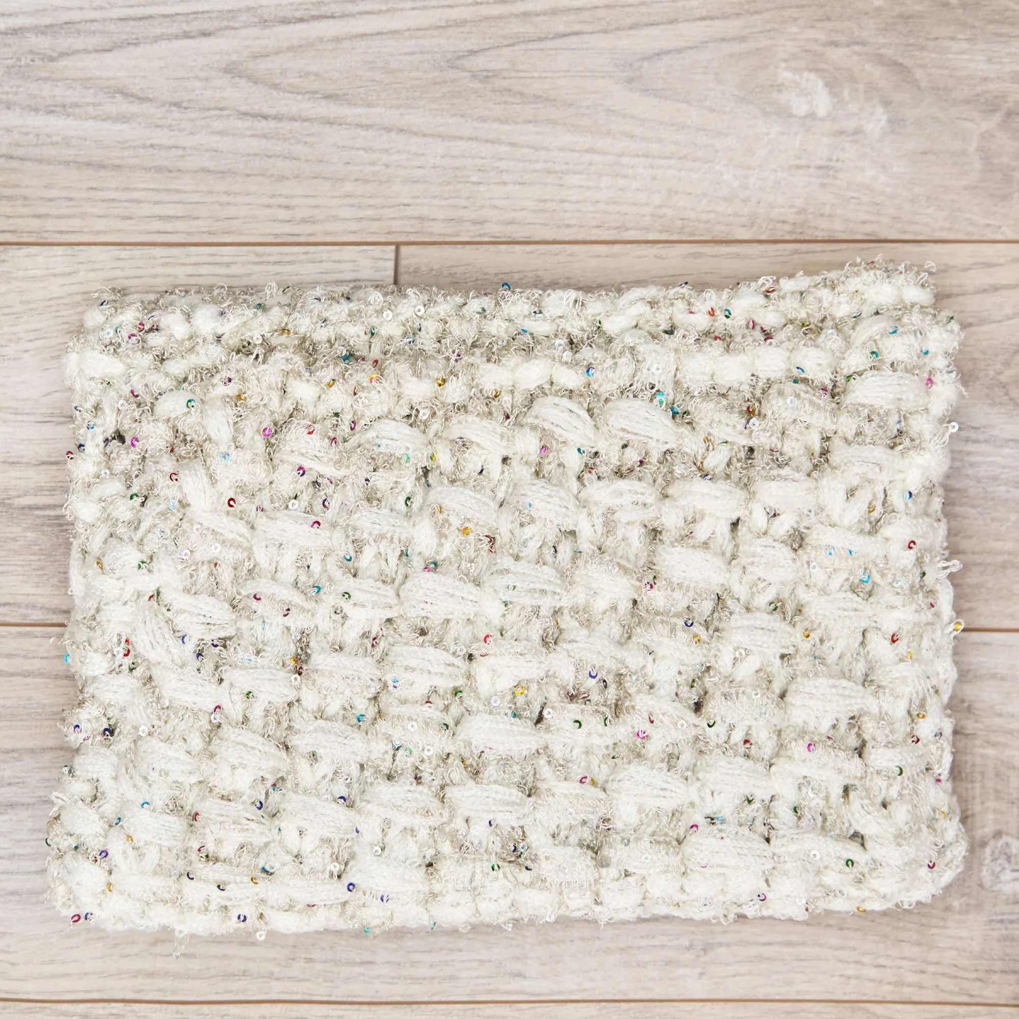 Red Heart Knit Glam Clutch