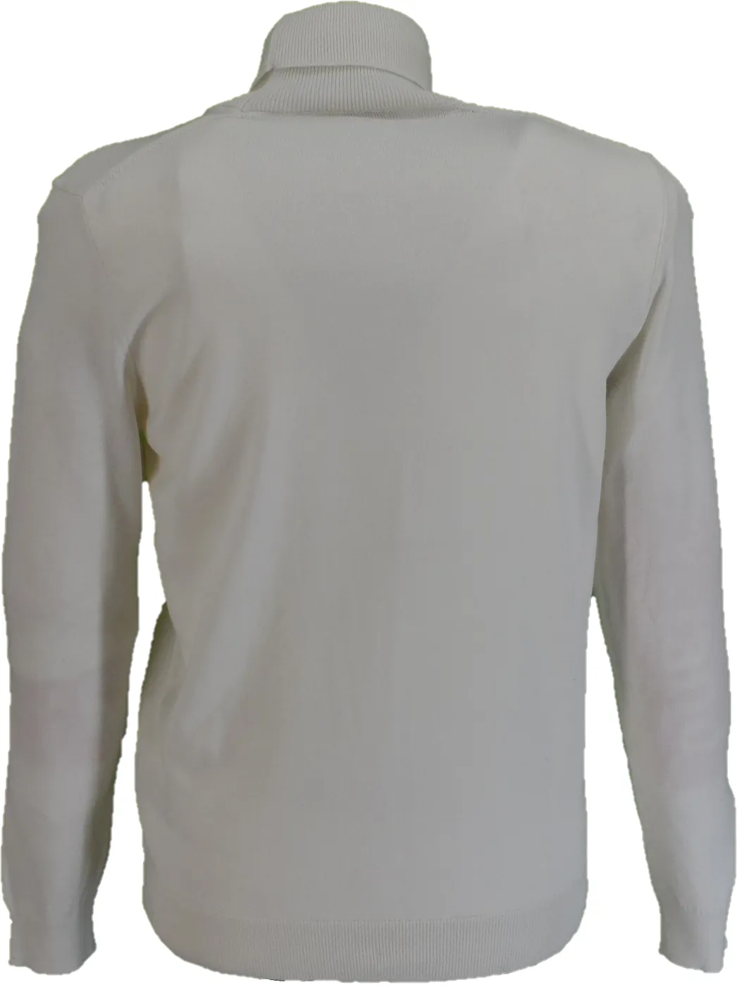 Relco Mens Ivory Fine Gauge Roll Neck Jumper