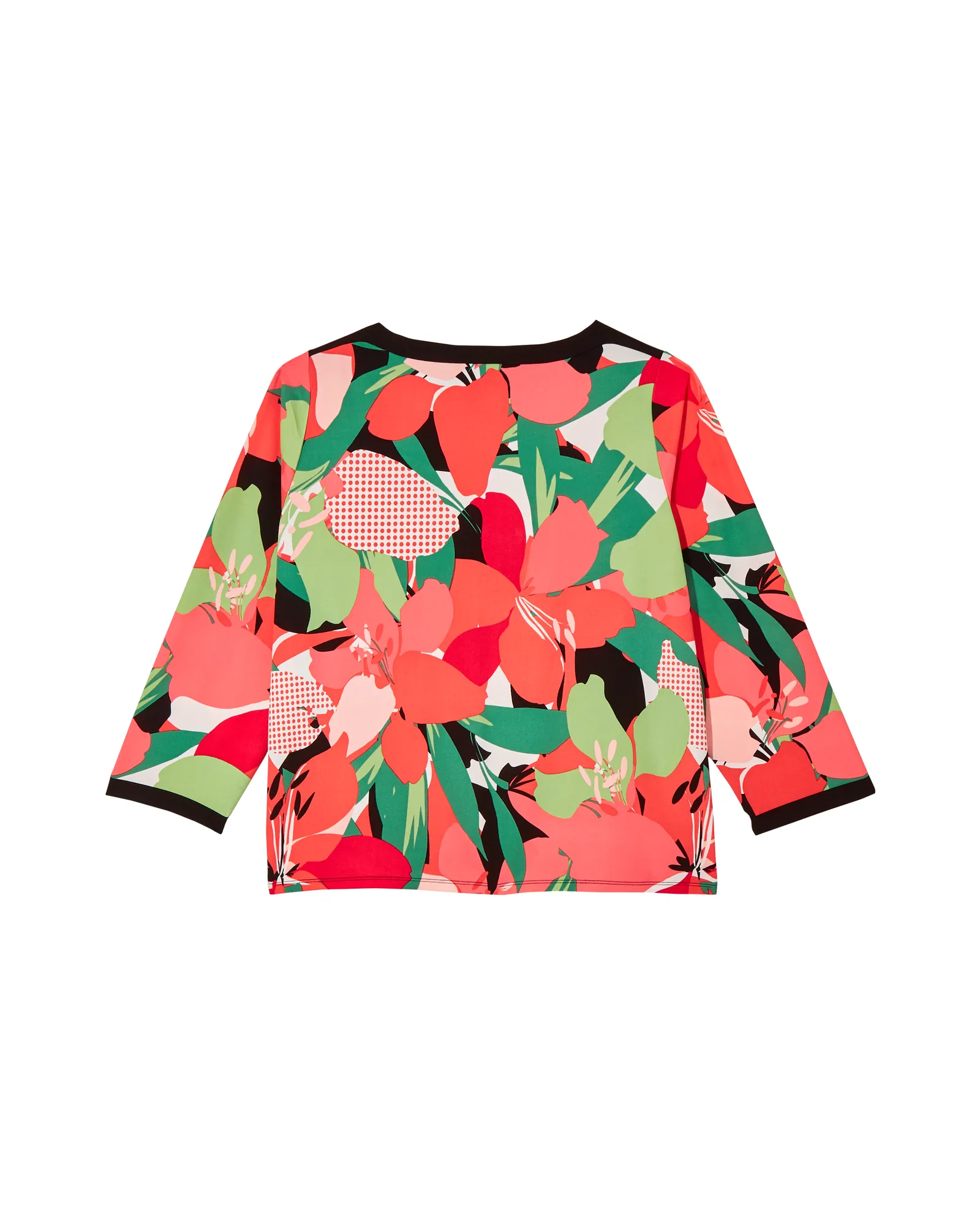 Rochelle Zipper Detail Top | Orange / Forest Green