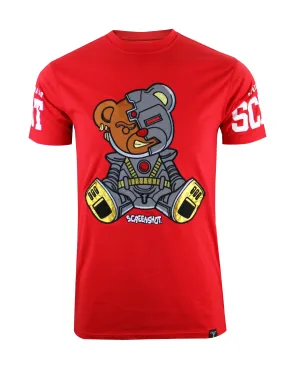 S1156 CYBER BEAR REFLETIVE T-SHIRTS (RED)