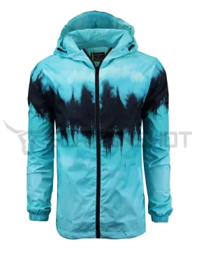 S51006-TIE DYE WINDBREAKER JACKET (TEAL)