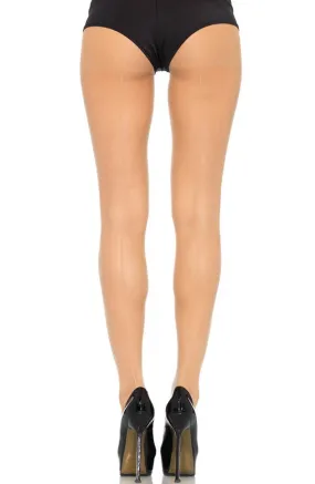 Sheer nude backseam pantyhose