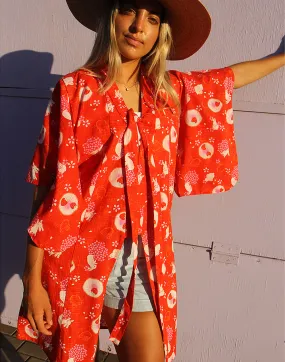 Short Kimono in Red