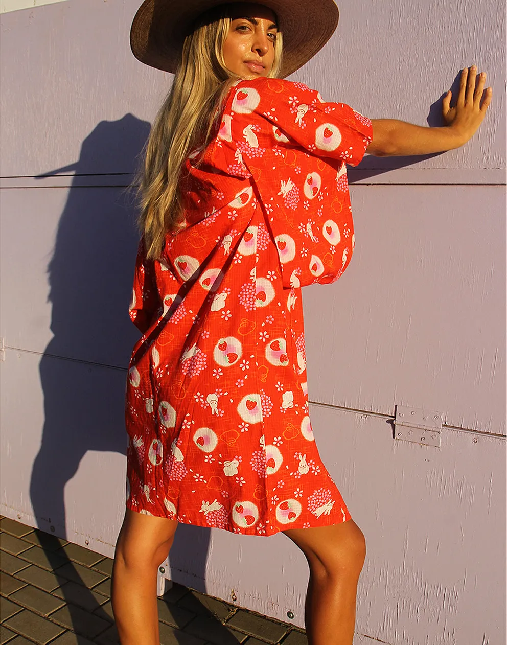 Short Kimono in Red