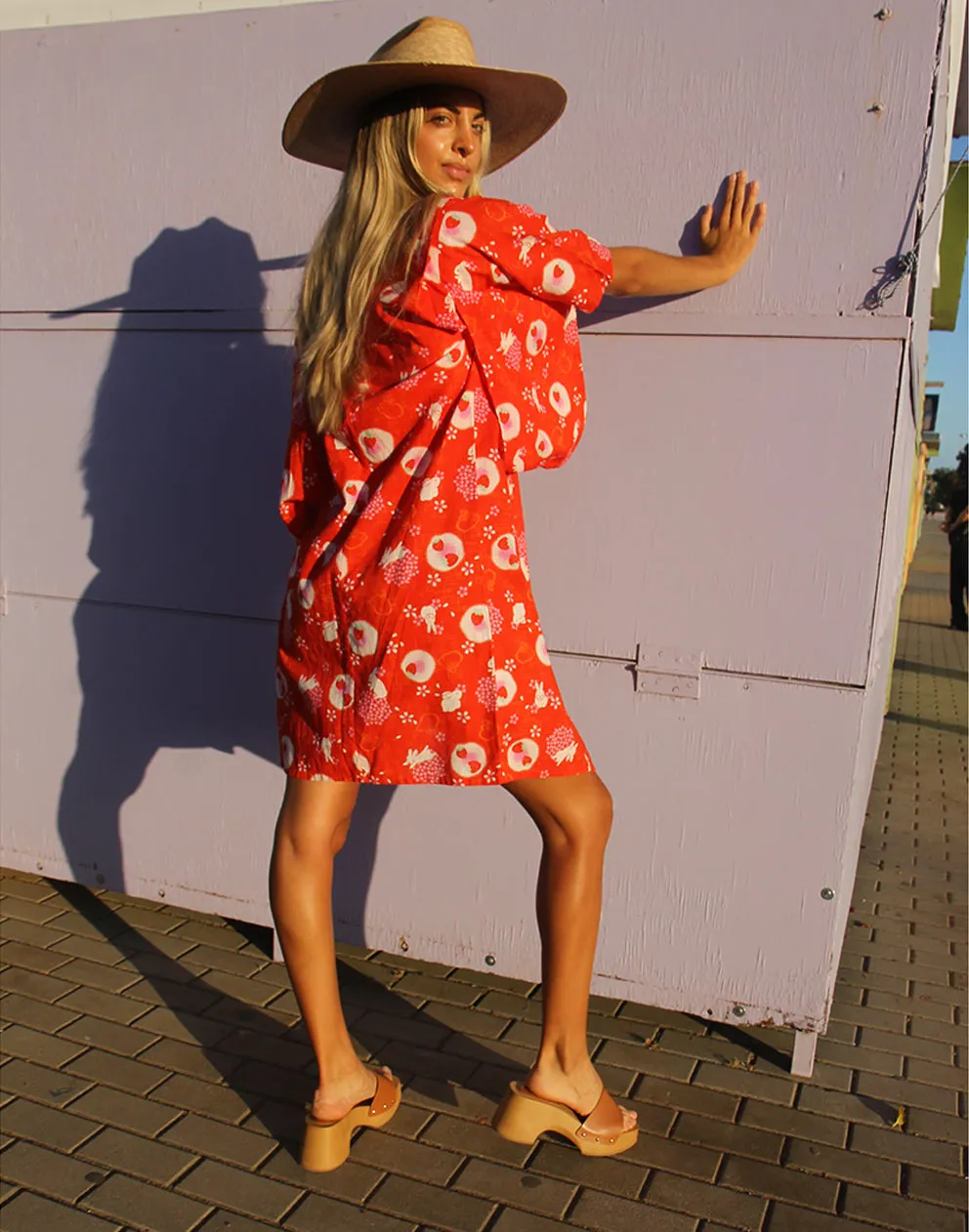 Short Kimono in Red