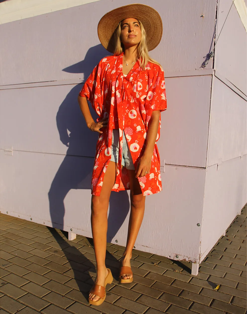 Short Kimono in Red