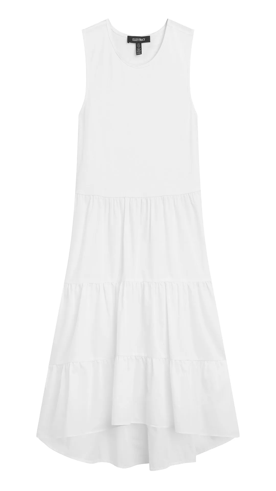 SLEEVELESS DRESS WITH TIERED SKIRT