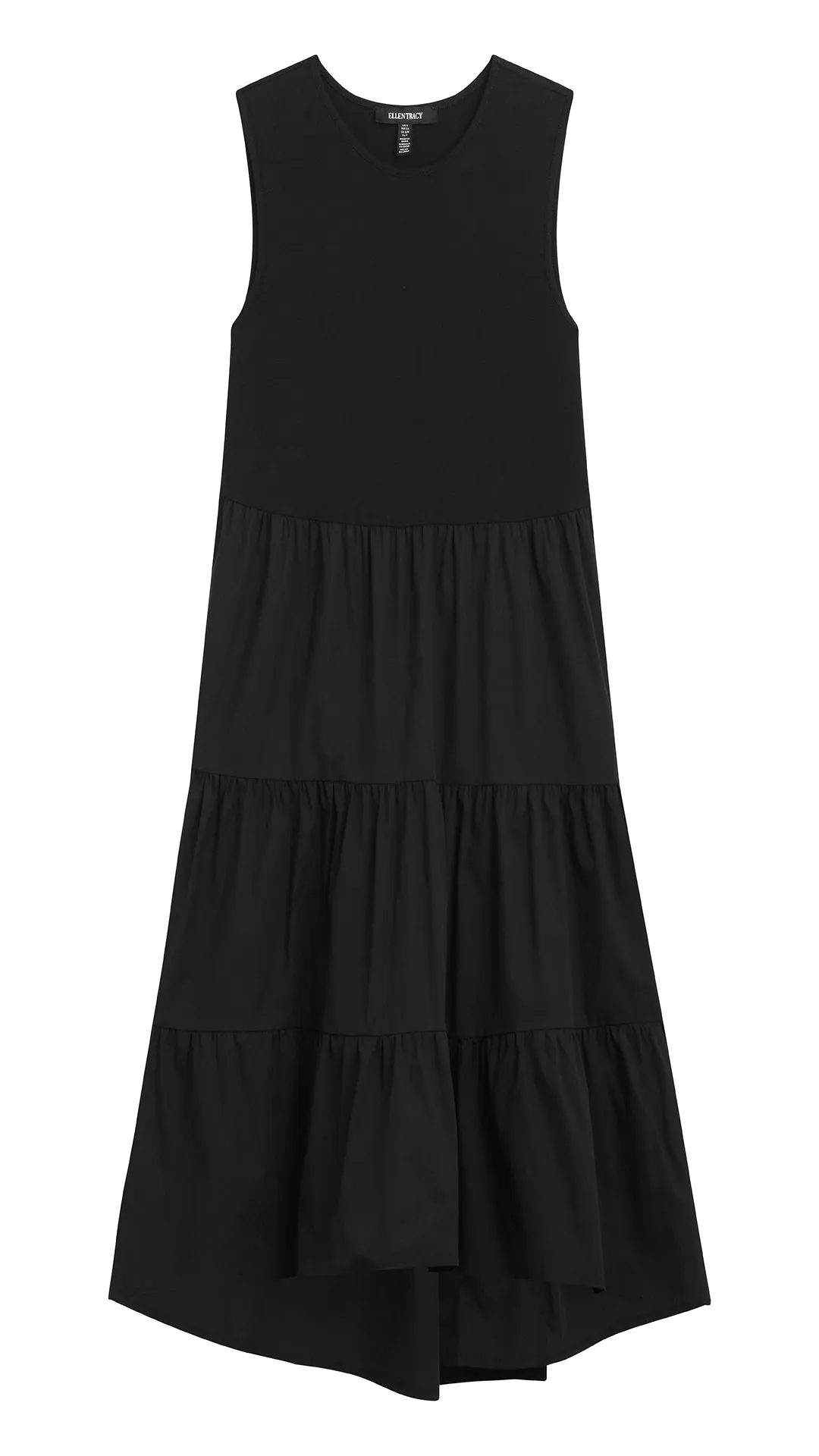 SLEEVELESS DRESS WITH TIERED SKIRT