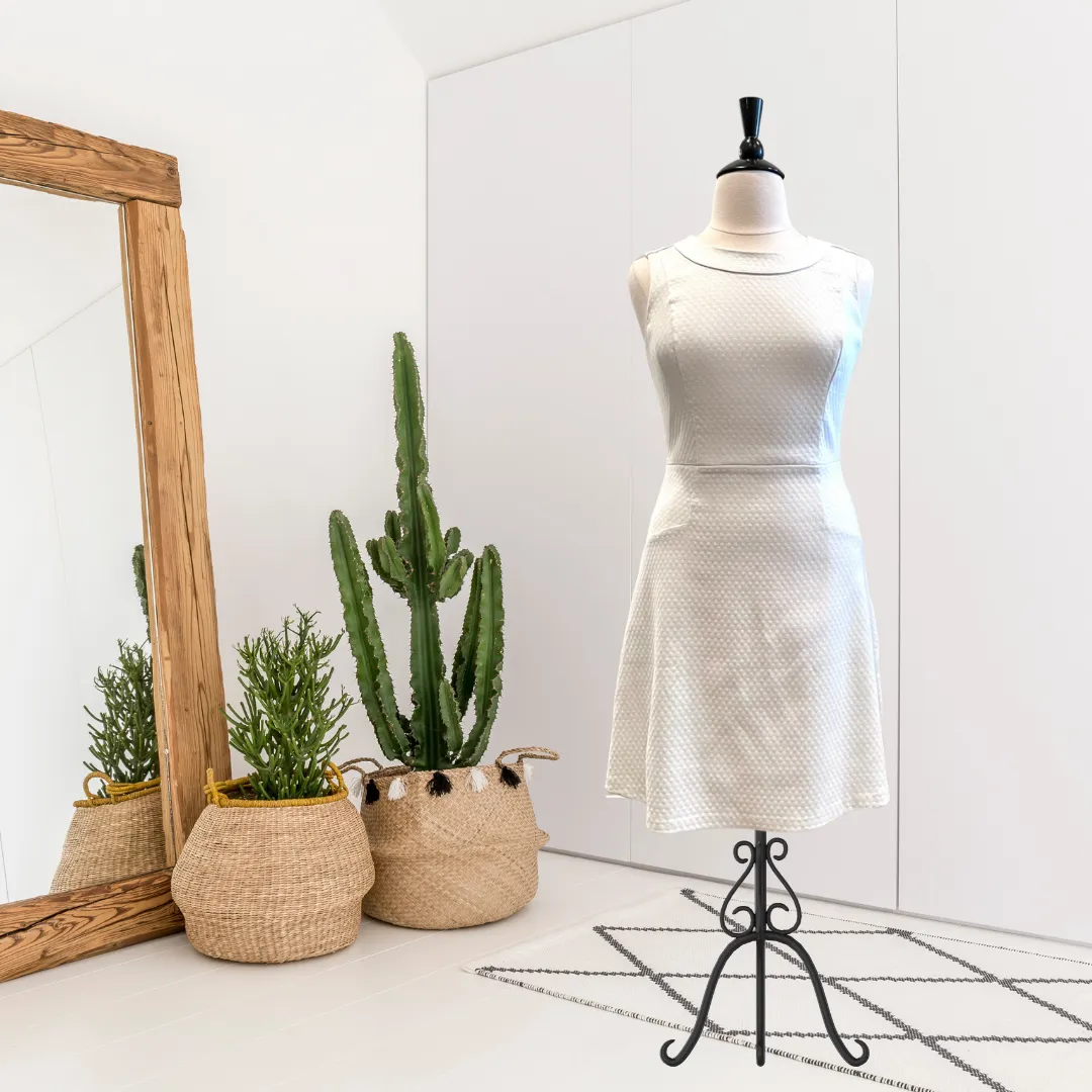 Sleeveless Jacquard Dress