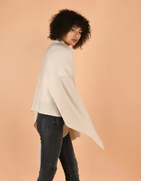 Soft Wide Rib Scarf in Pannacotta