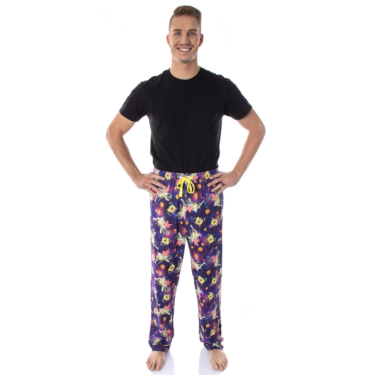 SpongeBob SquarePants Men's Space Chase Adult Lounge Pajama Pants