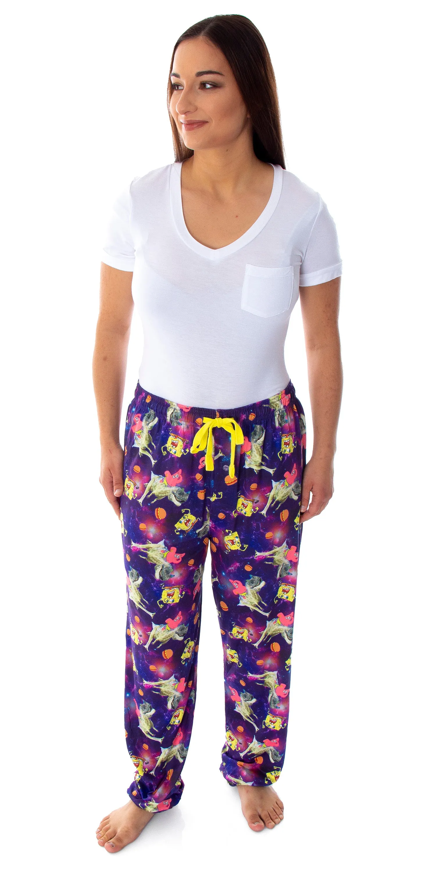 SpongeBob SquarePants Men's Space Chase Adult Lounge Pajama Pants