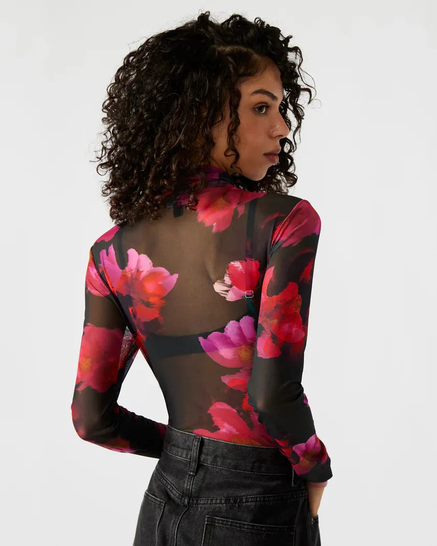 STE Luella Mesh Turtleneck Bodysuit