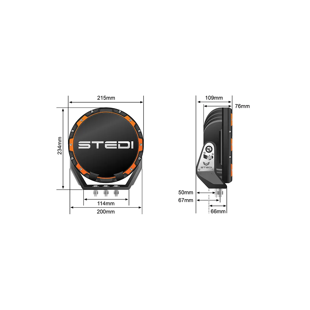 STEDI Type-X Pro LED Driving Lights - LEDTYPE-X-PRO - Bundle Item