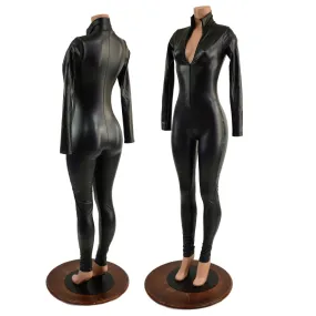 Stingray PU Coated Spandex Catsuit with Front Zipper