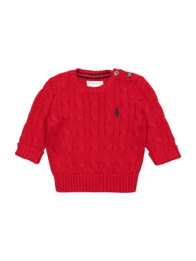 Strickpullover mit Polo-Pony - Red