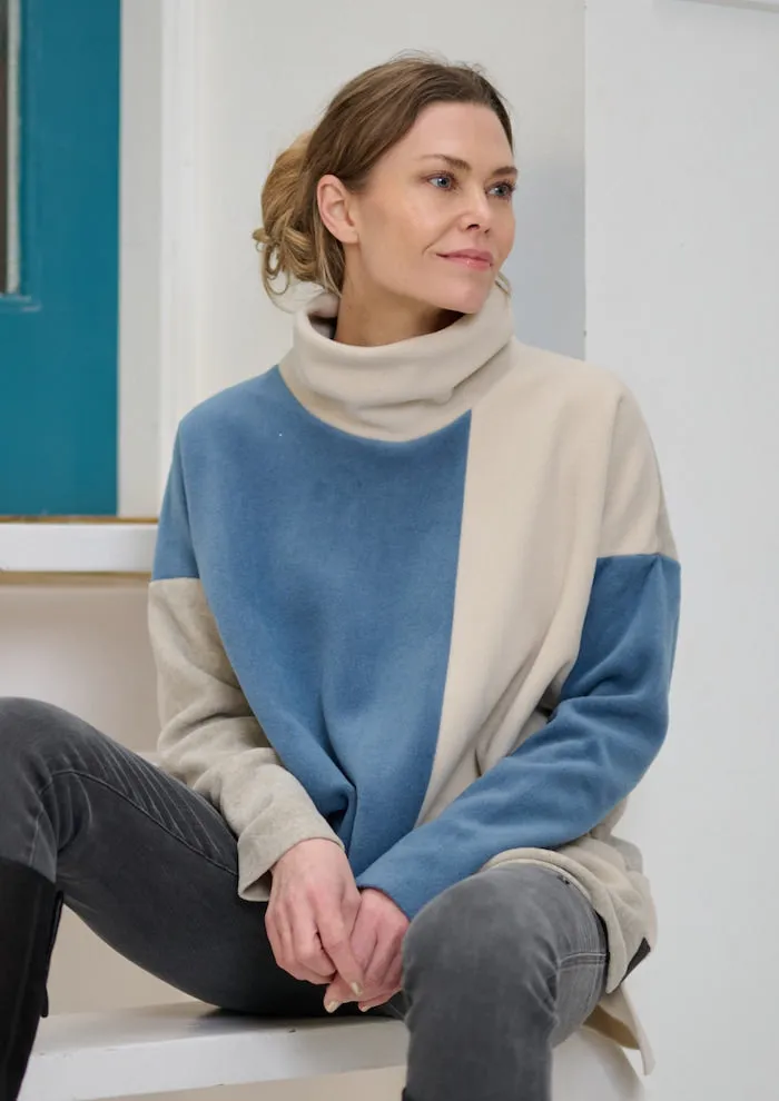 SWEATER PATCH - 1380 - DUSTY BLUE/KIT/SAND