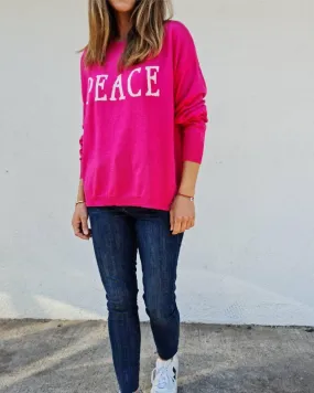Sweater Peace Fucsia.
