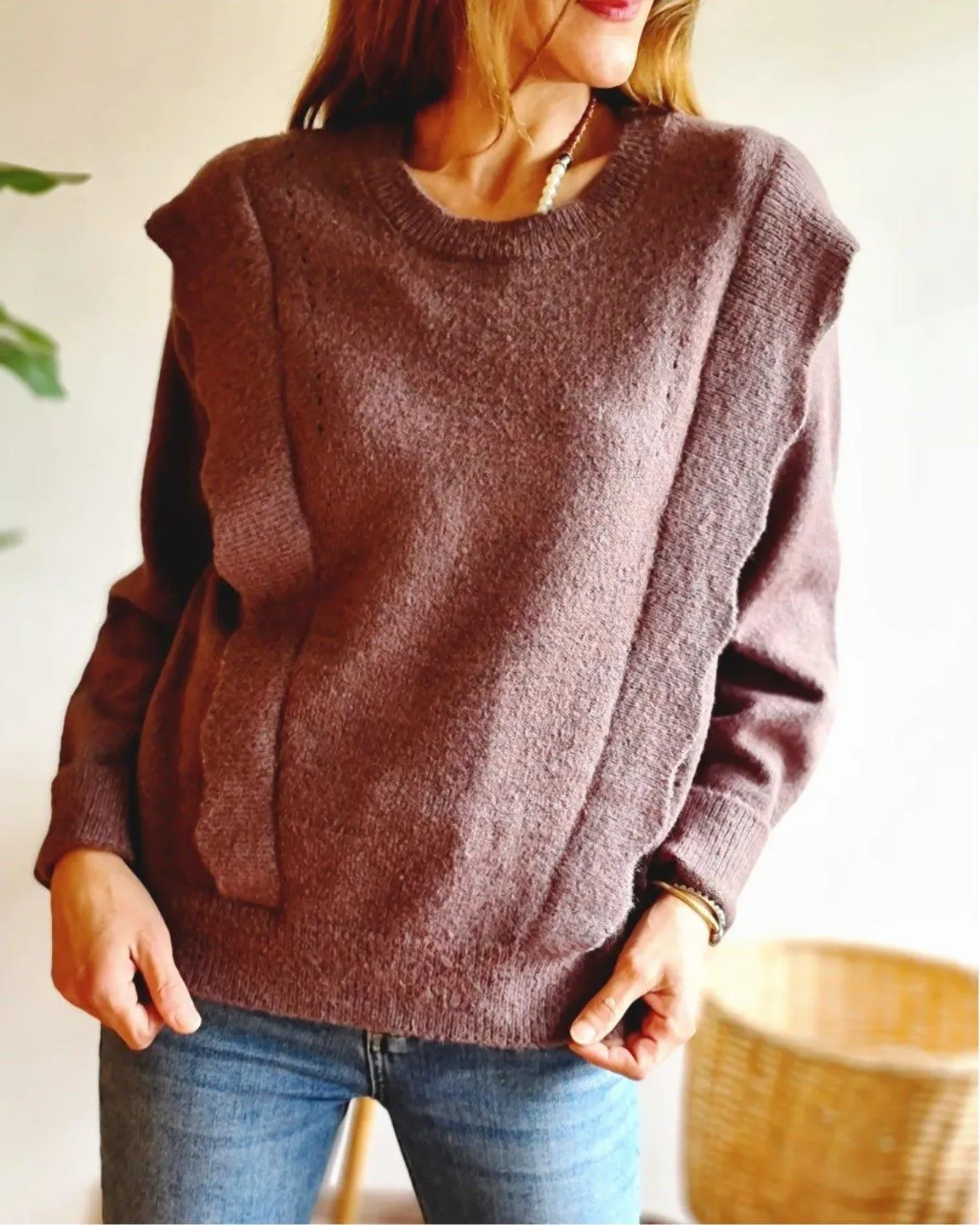 Sweater Vuelos Chocolate 35% de Dcto.
