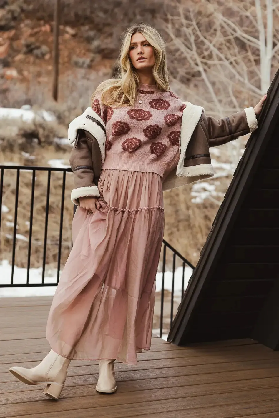 Terrin Tulle Skirt in Mauve - FINAL SALE