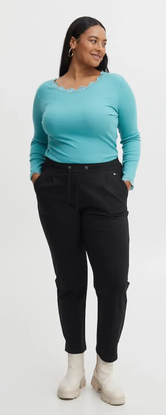 The Deidra Dressy Casual Pant - Black - PLUS