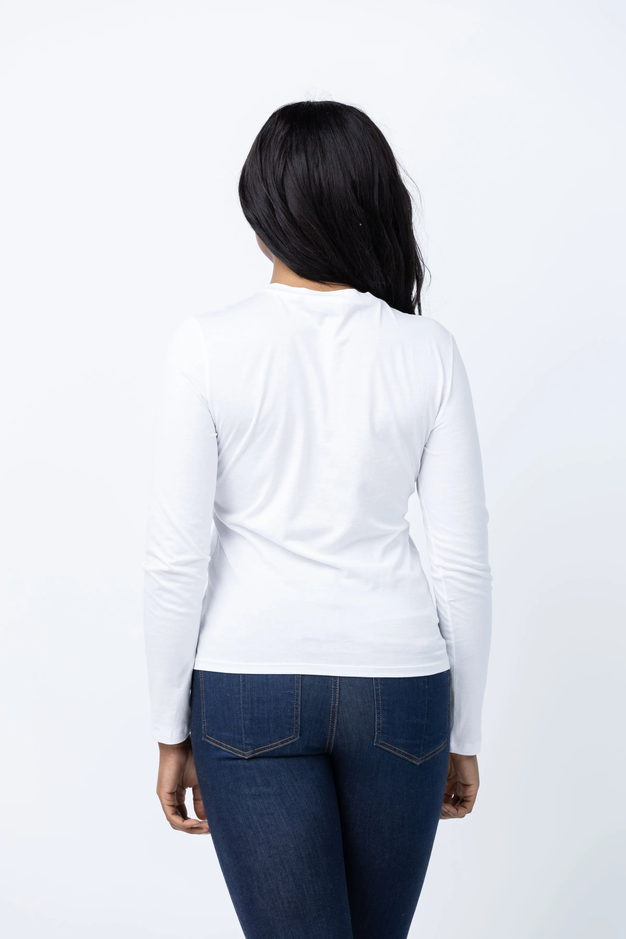 Theory Long Sleeve Tiny Tee in White