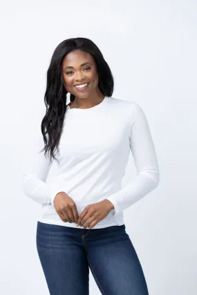 Theory Long Sleeve Tiny Tee in White