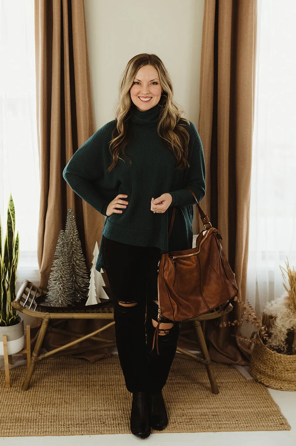 Thermal Boxy Turtleneck