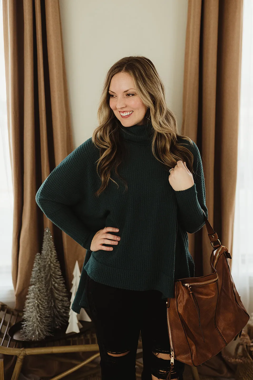 Thermal Boxy Turtleneck