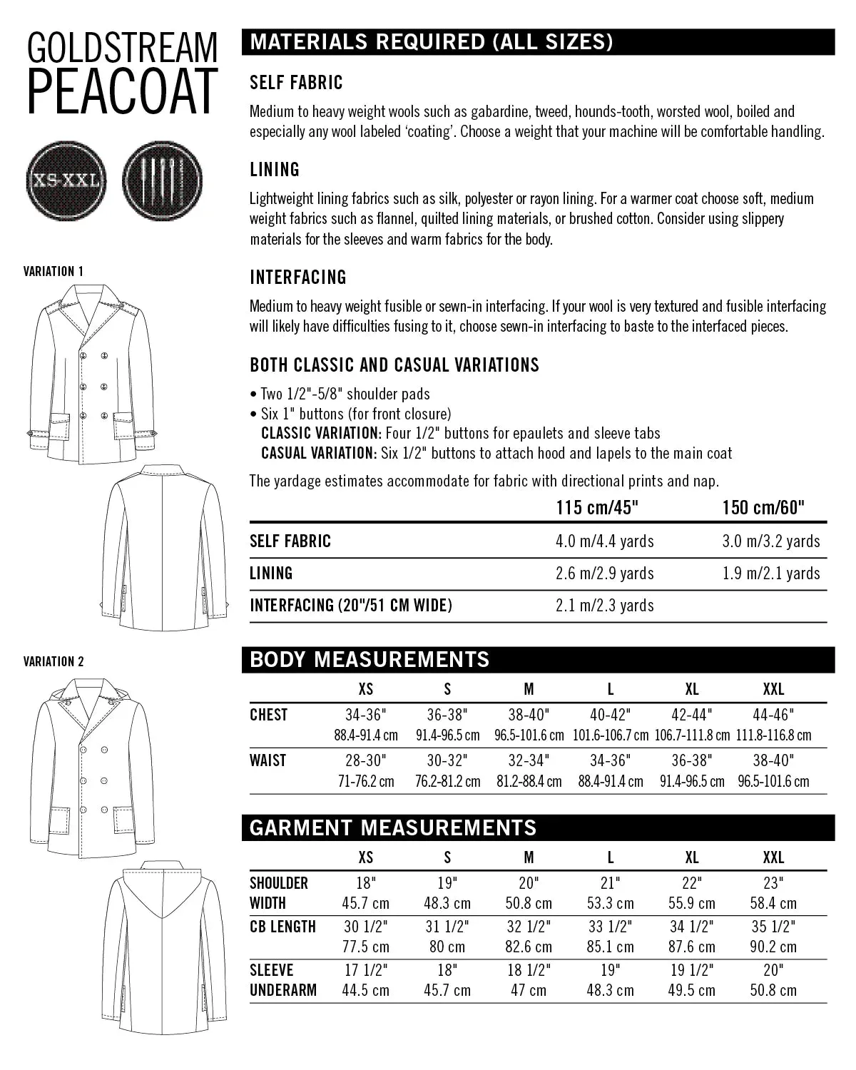 Thread Theory: Goldstream Peacoat Pattern